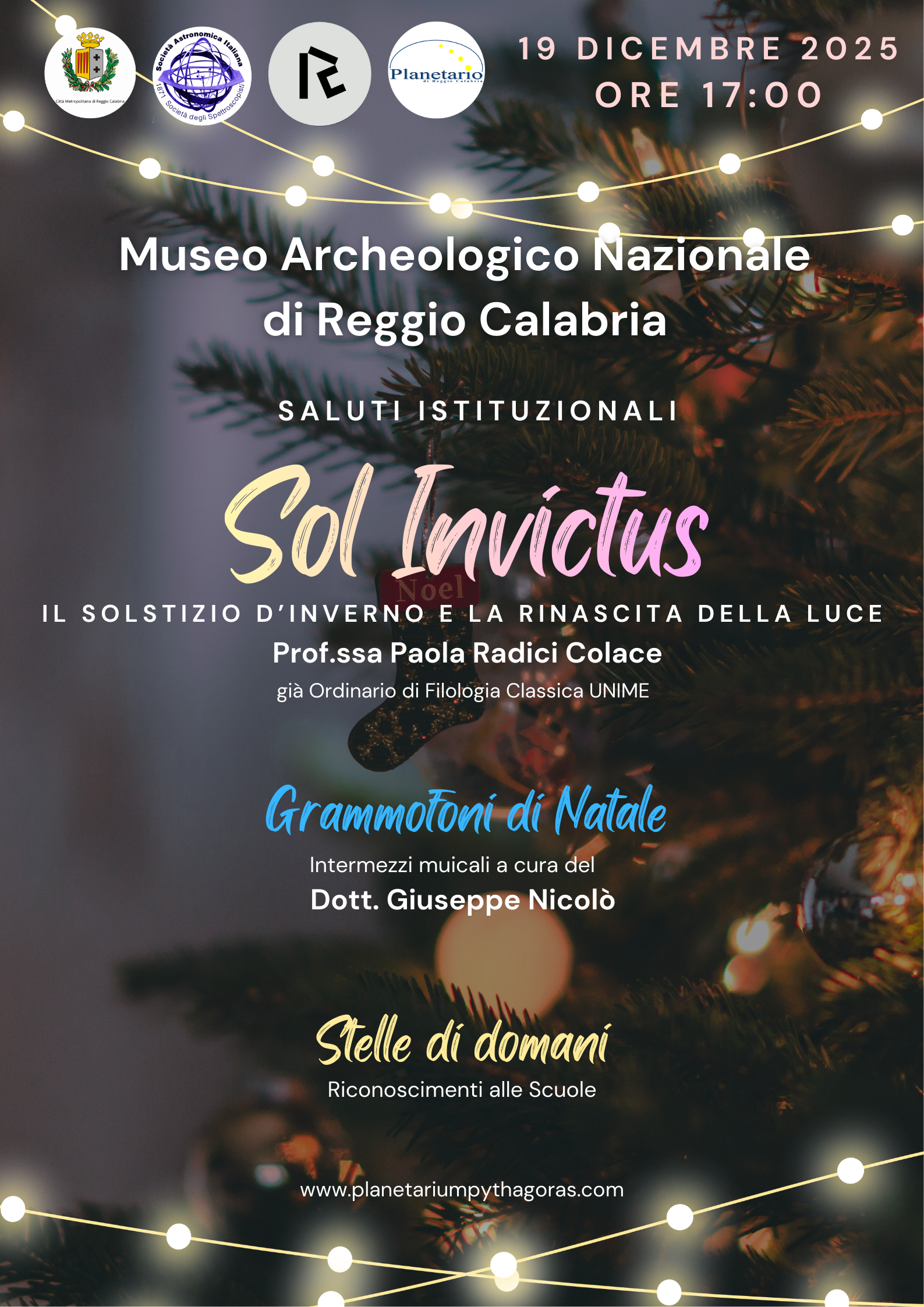 Il Planetarium Pythagoras della Citt� Metropolitana di Reggio Calabria celebra il solstizio d�inverno