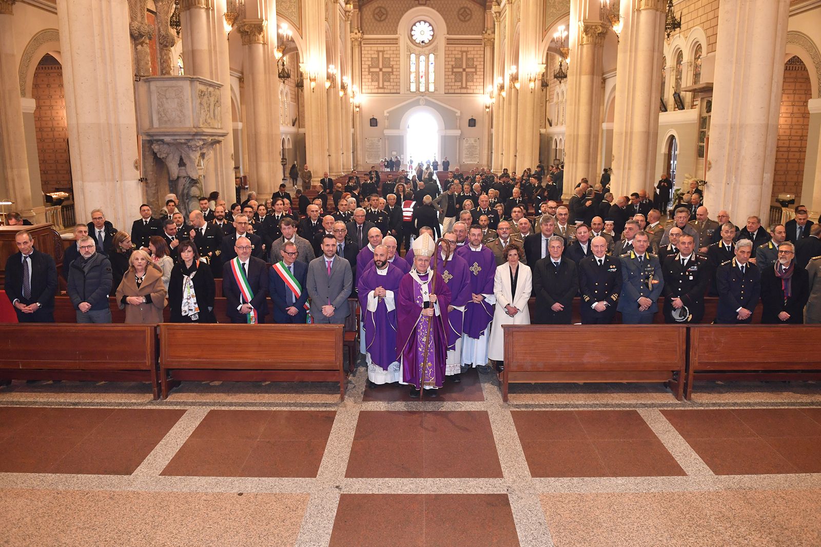 Il sindaco metropolitano facente funzioni Carmelo Versace ha partecipato al Precetto Pasquale interforze