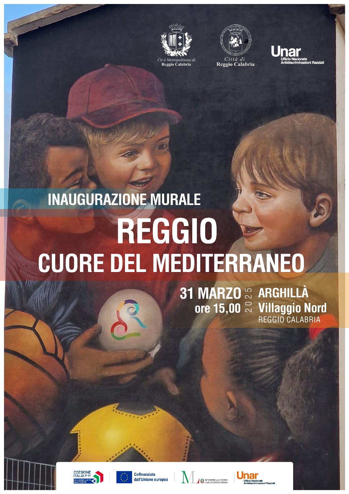 La Metrocity sceglie Arghill Nord per il murales antirazzista realizzato in occasione della \